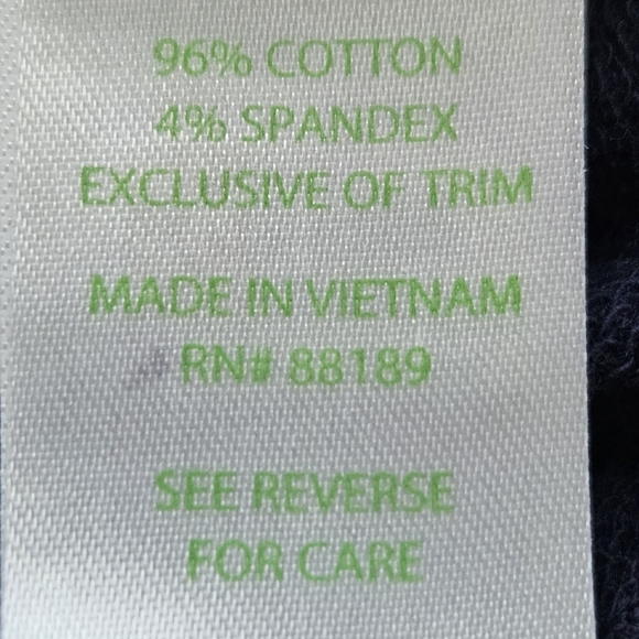 Lilly Pulitzer Medium Women Navy Blue Cotton Stretch Knit Gold Buttons - Picture 12 of 12